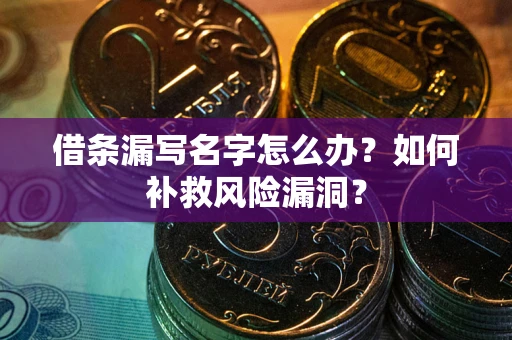 武汉借条漏写名字怎么办？如何补救风险漏洞？