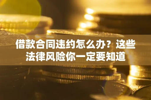武汉借款合同违约怎么办？这些法律风险你一定要知道