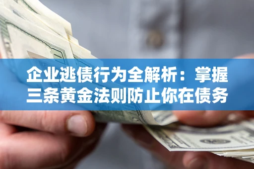 武汉企业逃债行为全解析：掌握三条黄金法则防止你在债务乱局中“踩雷”