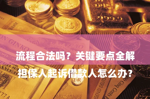 武汉

担保人起诉借款人怎么办？流程合法吗？关键要点全解析