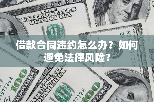 武汉借款合同违约怎么办？如何避免法律风险？